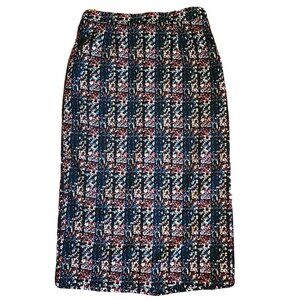 Everleigh Skirt Womens‎ Size S Small Red Green Gold Pull On Pencil Comfort